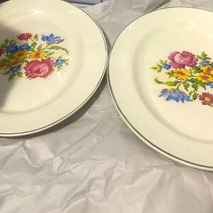 Vintage 1930’s Harker pottery and company oval serving plates 11 inches